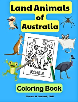 Preview of Land Animals of Australia Coloring Book