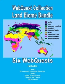 Preview of Land Biomes Bundle  A Collection of WebQuests