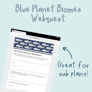 Preview of Land Biomes Webquest (GREAT FOR SUB DAYS!)