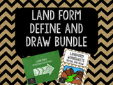 Land Form Define and Draw PowerPoint and Worksheet BUNDLE