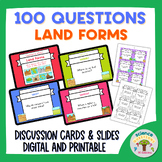 Land Forms 100 Questions: Science Inquiry Discussion Cards
