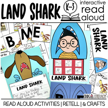 Preview of Land Shark Interactive Read Aloud Activities + Sequencing Craft | Summer RETELL