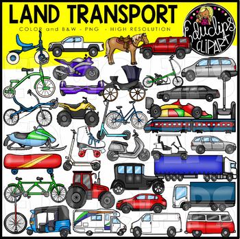 Land Transport Clip Art Set by Educlips | Teachers Pay Teachers