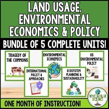 Preview of Land Usage, Environmental Economics and Policy Unit Bundle