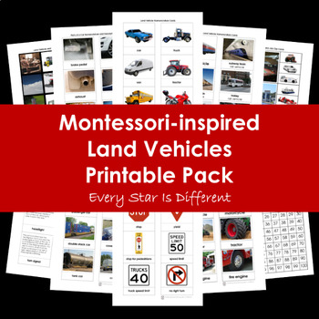 Preview of Land Vehicles Printable Pack