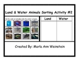 Land and Water Animals Sorting Activity #2