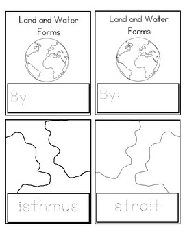 Download Land and Water Forms Booklet by MontessoriMakerVA | TpT