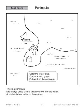 Land and Water Forms: Worksheets and Picture Cards | TpT