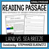 Land vs. Sea Breeze Reading Passage | Printable & Digital