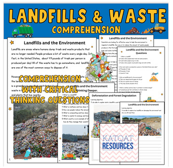 Preview of Landfills and Waste - Comprehension Skills