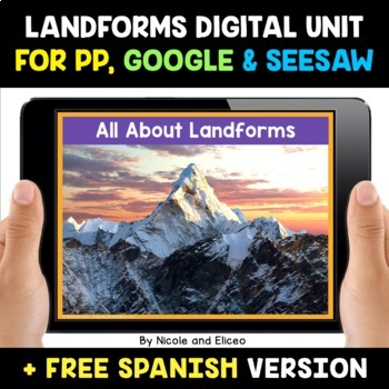 Preview of Landform Digital Activities for Google and Seesaw + FREE Spanish