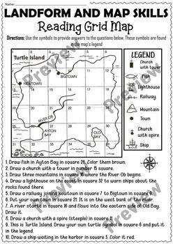 Landform & Map Skills Activity Worksheets and Vocabulary Pages | TPT