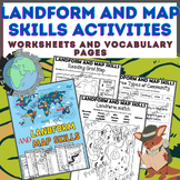 Landform & Map Skills Activity Worksheets and Vocabulary Pages