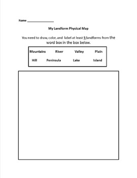 Preview of Landform Physical Map