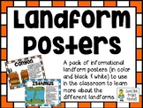 Landform Posters ~ Set of 25 Informational Posters (Color & B/W)