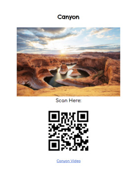 Preview of Landform QR Code Gallery Walk with Questions!