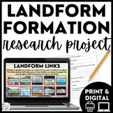 Landform Research Project - Science & Writing Activity