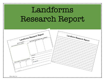 Preview of Landform Research Report