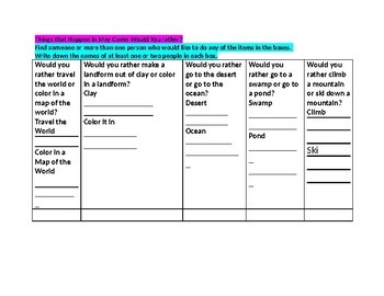 Preview of Landform Responsive Classroom Game