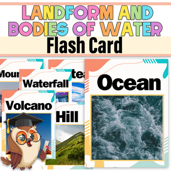 Preview of Landform and Bodies of Water Flash Card | Landform and Bodies of Water Poster