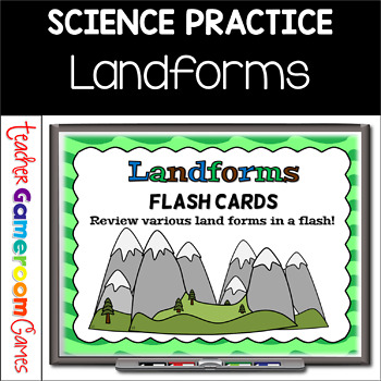 Preview of Landforms Powerpoint Flash Card Set