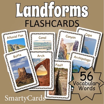 Preview of Geography Landforms Flash Cards