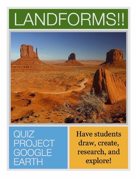 Preview of Landforms!! A Quiz, A Project, and Google Earth