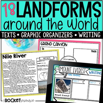Preview of Landforms Activities | Famous Sites Around the World