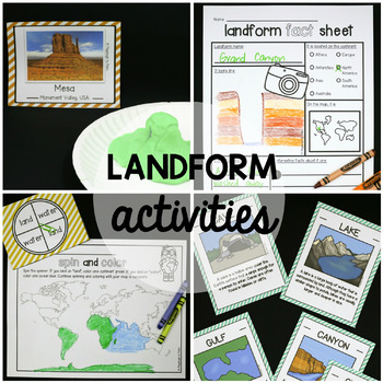 Preview of Landforms Activity Pack