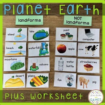 Landforms Activity and Landforms Worksheet for Preschool and Kindergarten