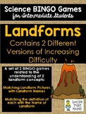 Landforms BINGO Science Game for Intermediate Students - 2