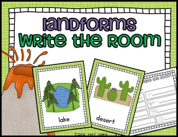 Preview of Landforms BUNDLE smartboard, task cards, write the room, game show