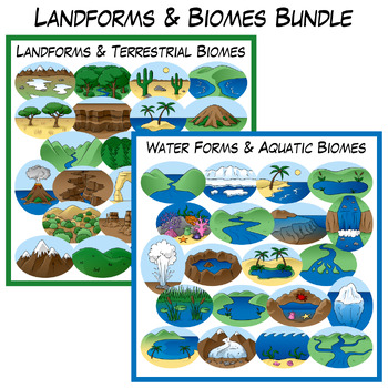 Preview of Landforms & Biomes Clip Art Bundle
