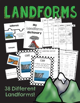 Preview of Landforms & Bodies of Water- Interactive Notebook, Vocabulary and More