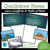 Landforms & Bodies of Water - Quickdraw Notes