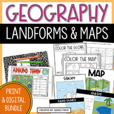 2nd Grade Geography & Map Skills - Landforms & Bodies of W