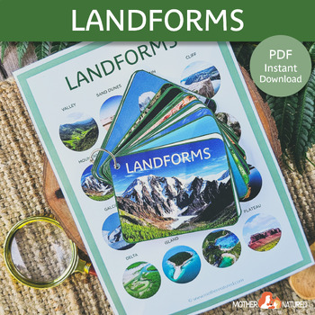 Preview of Landforms Book | Landforms worksheet | Landforms Printable | Landforms
