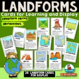 Landforms | Cards for Display | Geography | Social Studies