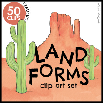 Preview of Landforms Clip Art Set