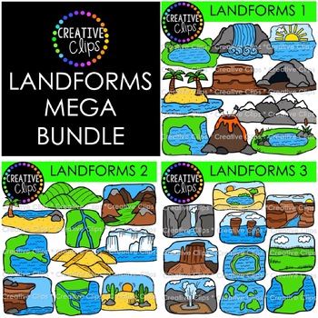 Preview of Landforms Clipart Mega Bundle {Creative Clips Clipart}