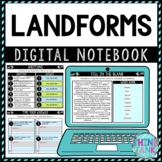 Landforms DIGITAL Interactive Notebook | Choice Board