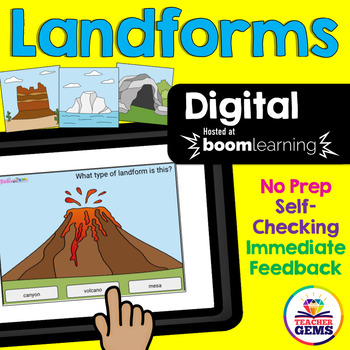 Preview of Landforms Digital Boom Cards™ Distance Learning