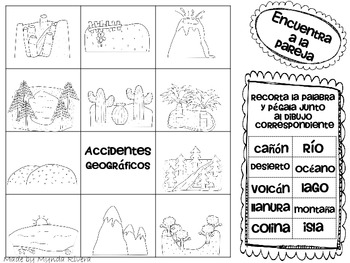 Landforms (English & Spanish) by Mynda Rivera | Teachers Pay Teachers