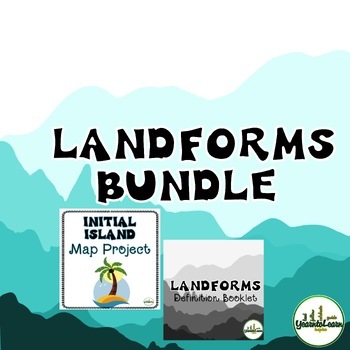 Preview of Landforms Geography Bundle- Earth's Land Formations and Map Skills- PBL
