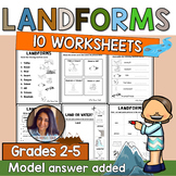 Landforms {Grades 2-5} {Worksheets} - Ms Marwa Tarek