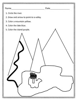 Preview of Landforms Identification Assessment