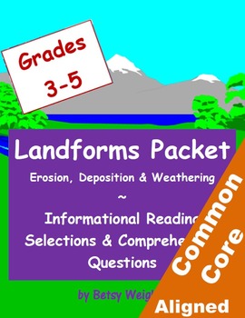 Landforms Informational Reading Selections And Questions