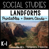 Landforms - Kindergarten and 1st Social Studies + Digital 