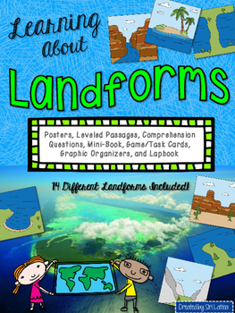 Preview of Landforms Lapbook and Close Reading Passages