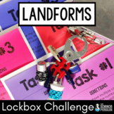 Landforms Lockbox Activity | 5th Grade Test Prep Weatherin